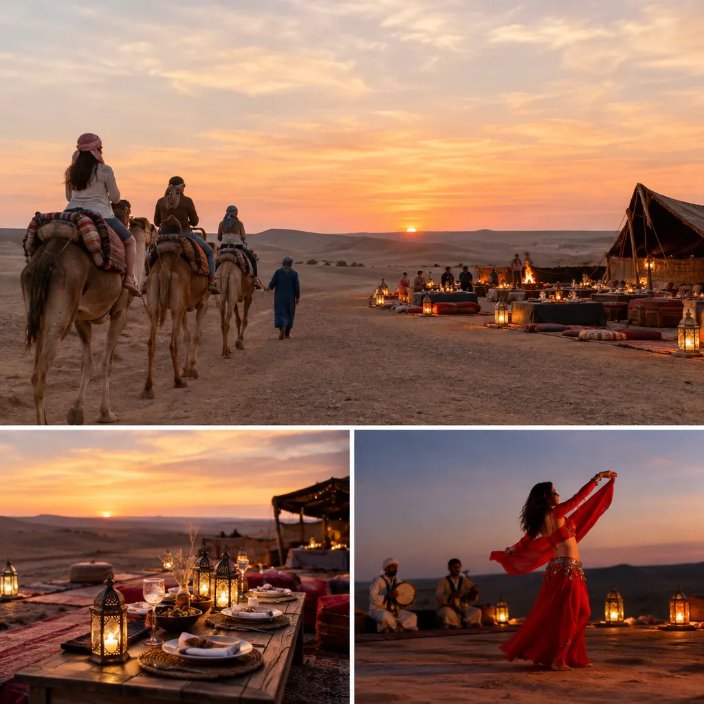 Camel ride with dinner and a live show
