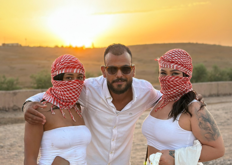 Sunset camel ride with dinner show in the Agafay Desert near Marrakech
