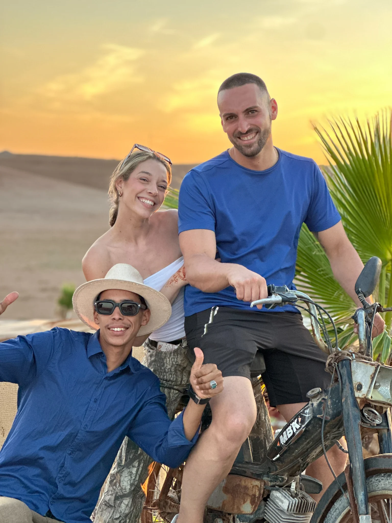 Guests riding a quad bike during an Agafay Desert adventure near Marrakech